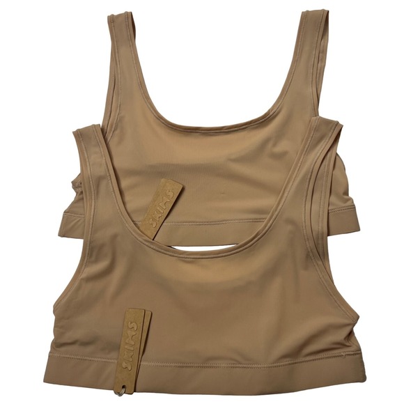 SKIMS Other - SKIMS Jelly Sheer Scoop Neck Bralette Lot of 2 Clay Extra Small
